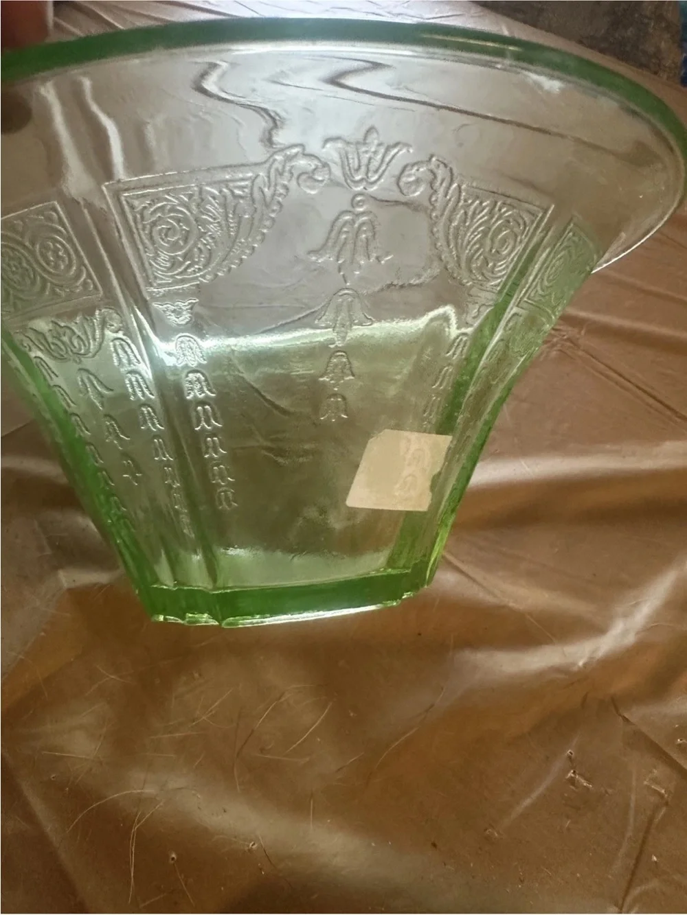 Vintage Uranium Mixed Set LOT of 3 glass bowl, candy dish, finger free shipping